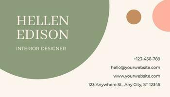 Geige Minimalist Good Interior Designer Business Card template