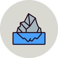 icono de vector de iceberg