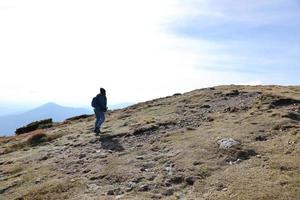 CARPATHIAN MOUNTAINS, UKRAINE - OCTOBER 8, 2022 Mount Hoverla. Carpathians in Ukraine in autumn photo