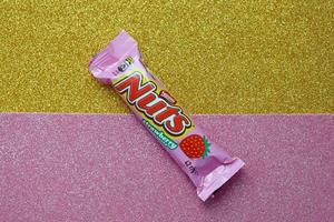 KYIV, UKRAINE - MAY 4, 2022 Nuts original chocolate bar manufactured by Nestle company photo