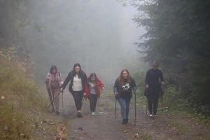 CARPATHIAN MOUNTAINS, UKRAINE - OCTOBER 8, 2022 Mount Hoverla. Carpathians in Ukraine in autumn photo