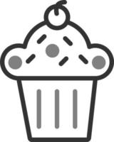 icono de vector de cupcake