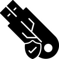 USB seguro vector icono