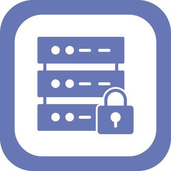 icono de vector de seguridad de base de datos
