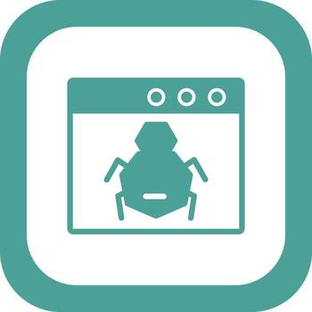 icono de vector de error del navegador