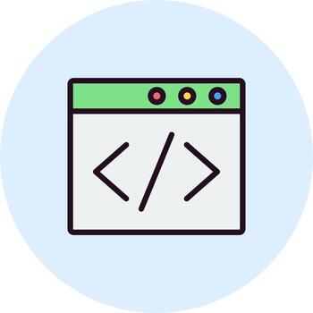 navegador codificación vector icono