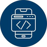 Smartphone Coding Vector Icon