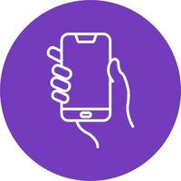 Hands holding mobile phone Vector Icon