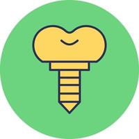 Dental Implant Vector Icon