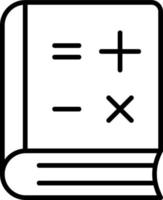 icono de vector de libro de matemáticas