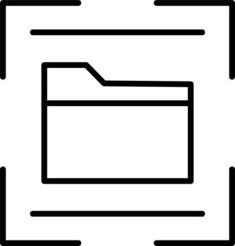 Folder Scanner Vector Icon