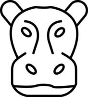 hipopótamo vector icono