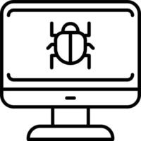 sistema virus vector icono