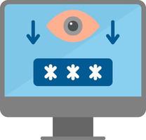 Computer Spyware Vector Icon