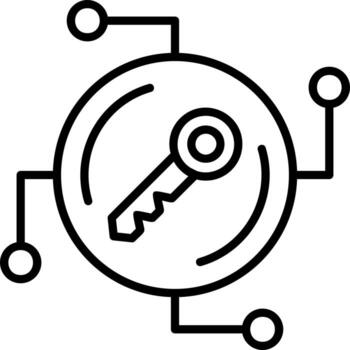 icono de vector clave