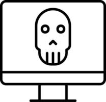 muerto pantalla vector icono