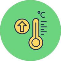 icono de vector de alta temperatura