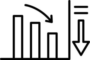 disminución vector icono