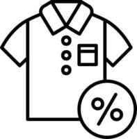 Discounted Tshirt Vector Icon