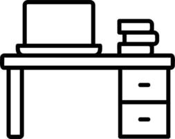 Office Desk Vector Icon