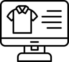 Cloth Online Shopping Vector Icon