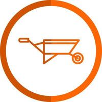 Wheelbarrow Vector Icon Design