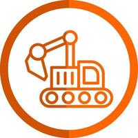 Excavator Vector Icon Design