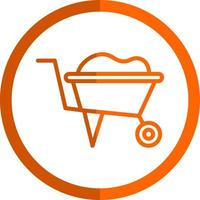 Wheelbarrow Vector Icon Design