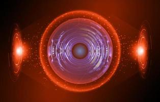 Modern Holographic Eye on Technology Background vector