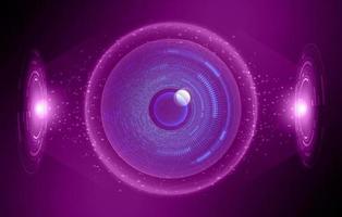 Modern Holographic Eye on Technology Background vector