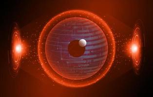 Modern Holographic Eye on Technology Background vector