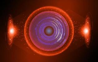 Modern Holographic Eye on Technology Background vector