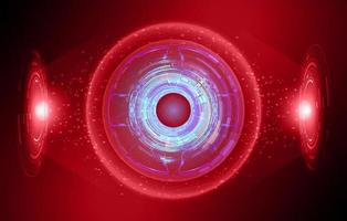 Modern Holographic Eye on Technology Background vector