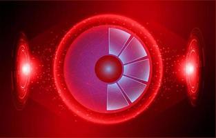 Modern Holographic Eye on Technology Background vector