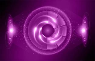 Modern Holographic Eye on Technology Background vector