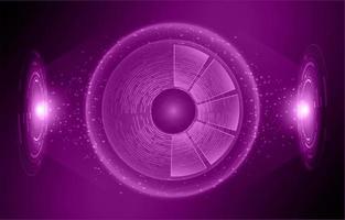 Modern Holographic Eye on Technology Background vector