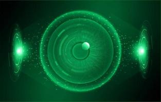 Modern Holographic Eye on Technology Background vector