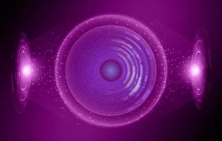 Modern Holographic Eye on Technology Background vector