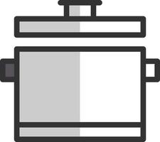 Cooking Pot Vector Icon Design