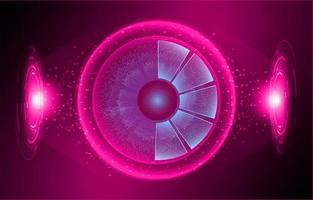 Modern Holographic Globe on Technology Background vector