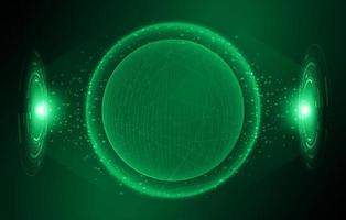 Modern Holographic Globe on Technology Background vector