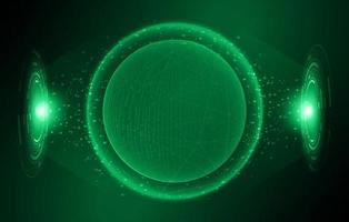 Modern Holographic Globe on Technology Background vector
