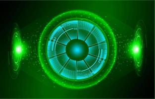 Modern Holographic Eye on Technology Background vector