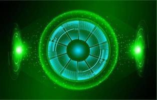 Modern Holographic Eye on Technology Background vector