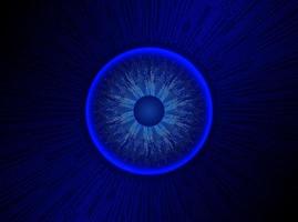 Modern Holographic Eye Ball on Technology Background vector