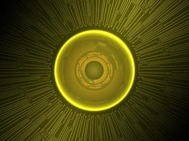 Modern Holographic Eye ball on Technology Background vector