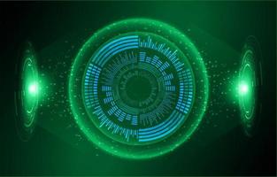 Modern Holographic Eye on Technology Background vector