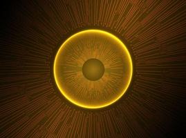 Modern Holographic Eye Ball on Technology Background vector