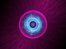 Modern Holographic Eye Ball on Technology Background vector