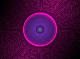 Modern Holographic Eye Ball on Technology Background vector